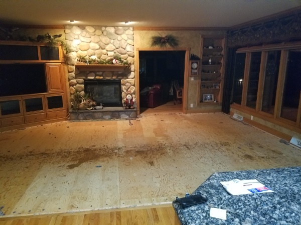 In Progress Hardwood Floor Installation