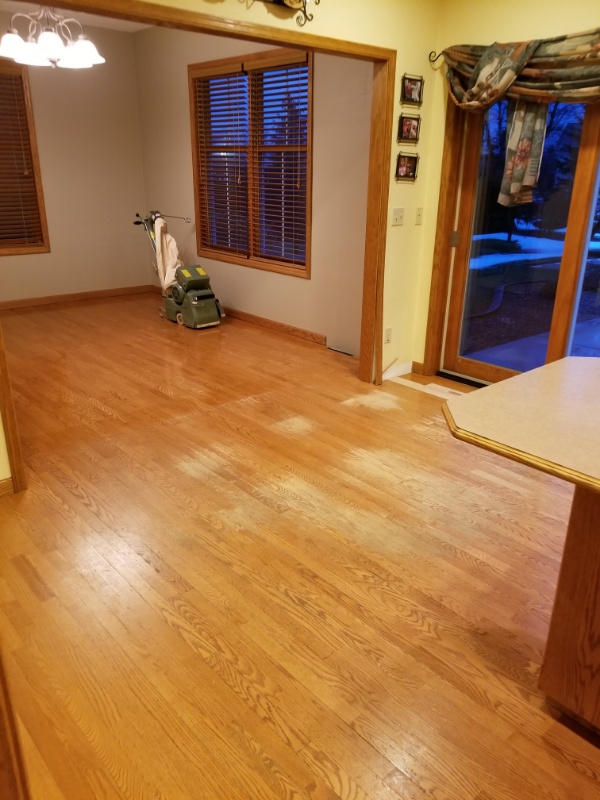 Our Custom Flooring Contractors Can restore worn Hardwood Flooring