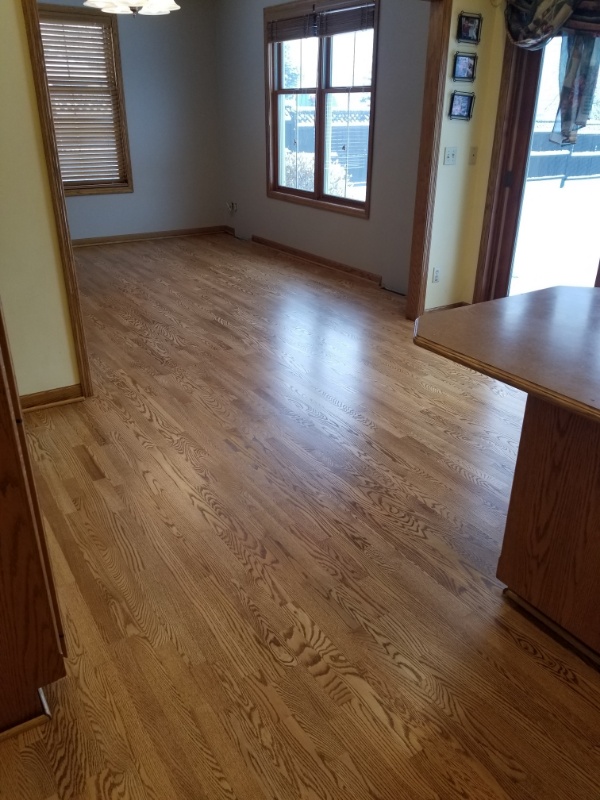 Authentic Kitchen hardwood installed by the Flooring Contractors of Art Wood