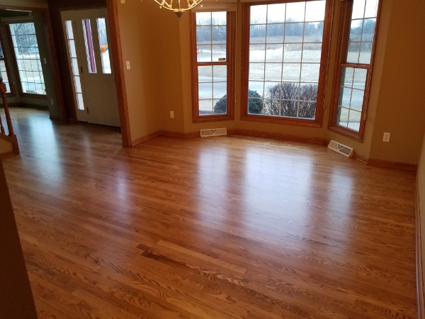 hardwood living room floor by Art Wood Floors Contractors