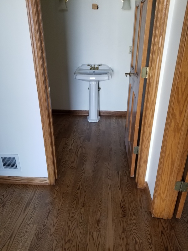 Custom Bathroom Wood Flooring from Wisconsin's Hardwood Contractors