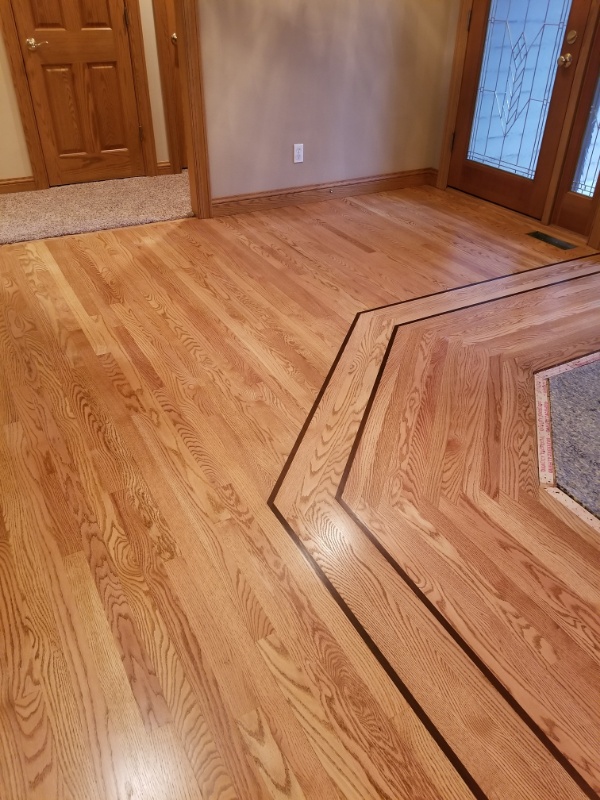 Custom Living Room Wood Floor Installation in Wisconsin 