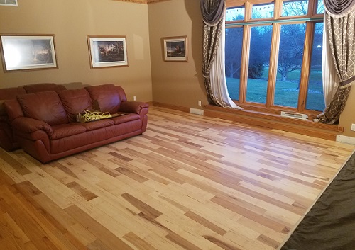 Natural Hardwood Floor Installation in Milwaukee