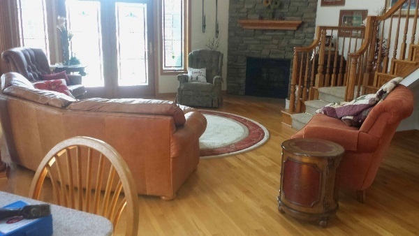 Living Room Hardwood Floor In Oconomowoc Family Room Wood Floors