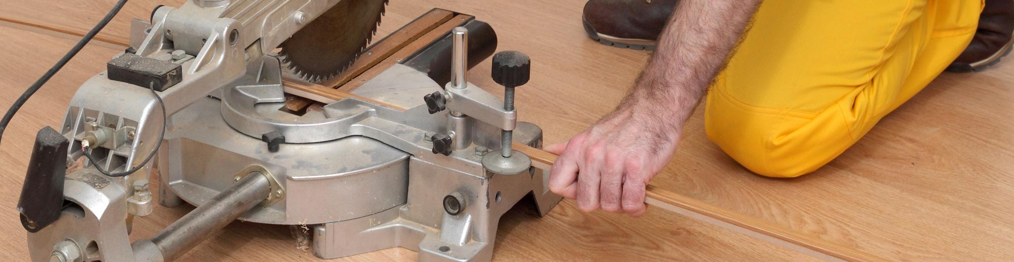 Wisconsin Wood floor installation with precision tools