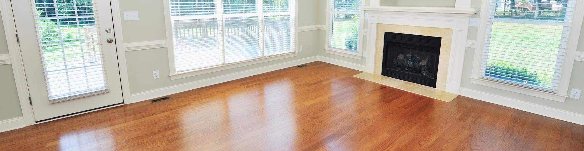 Wood flooring inviting & clean